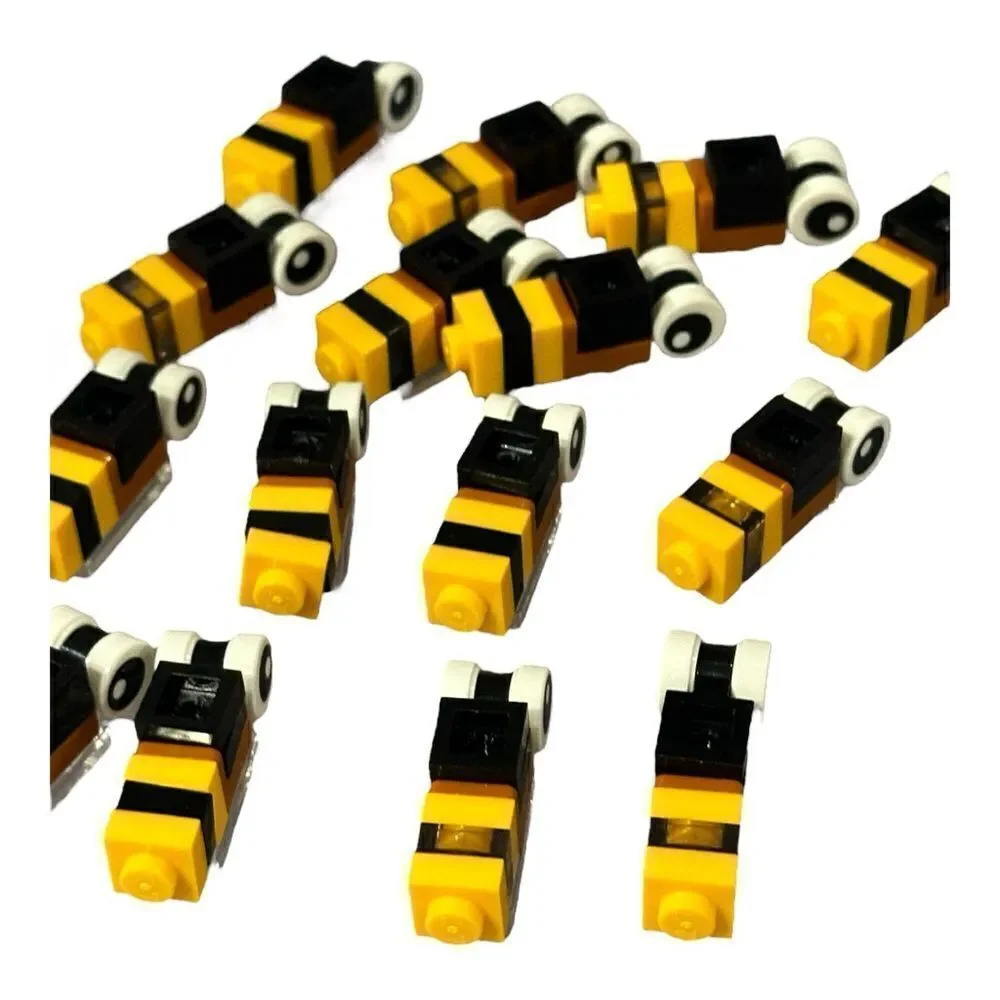 Lego Bee’s 15 total genuine Lego parts. Great to add to Lego flower sets.